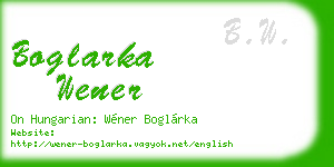 boglarka wener business card
